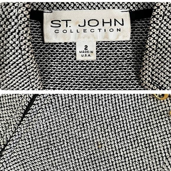 NEW St. John Wool Knit Tailored Classic Longline Suit Jacket Wide Leg Trousers 2 - Picture 12 of 16